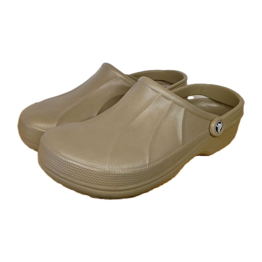 Crocs Endeavor Slip On Closed Toe Clog‎ Shoes Men's 12 Brown Khaki